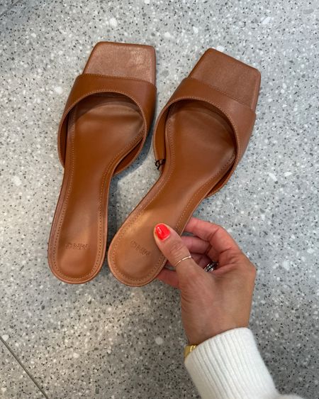 Found the cutest cognac sandals w a teeny heel. Under $50 

#LTKShoeCrush #LTKWorkwear #LTKStyleTip