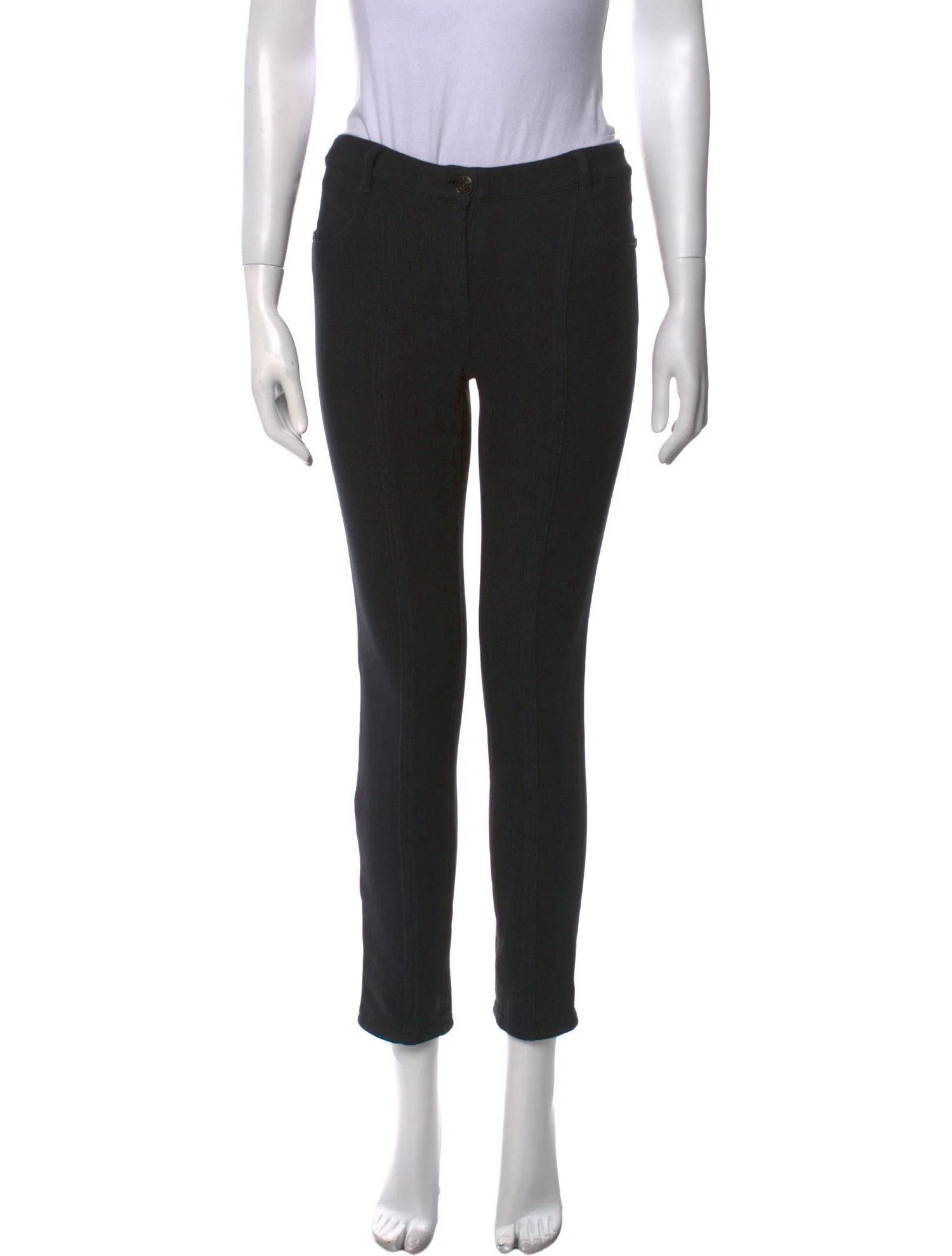 Chanel 2013 Skinny Leg Pants - 7.5" Rise, Black Pants, Clothing - CHA1338048 | The RealReal | The RealReal