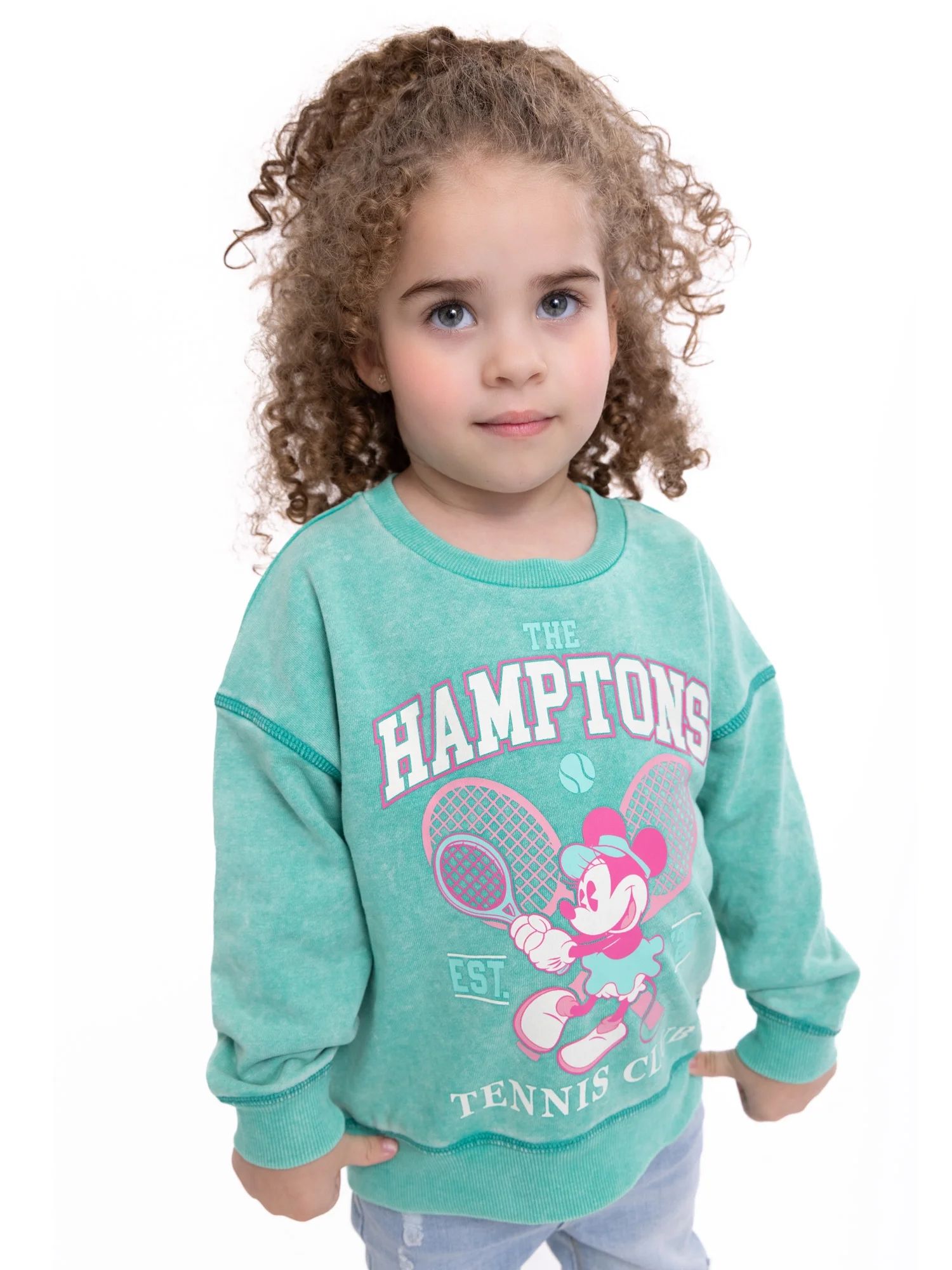 Minnie Mouse Toddler Girl Crewneck Sweatshirt, Sizes 12M-5T | Walmart (US)