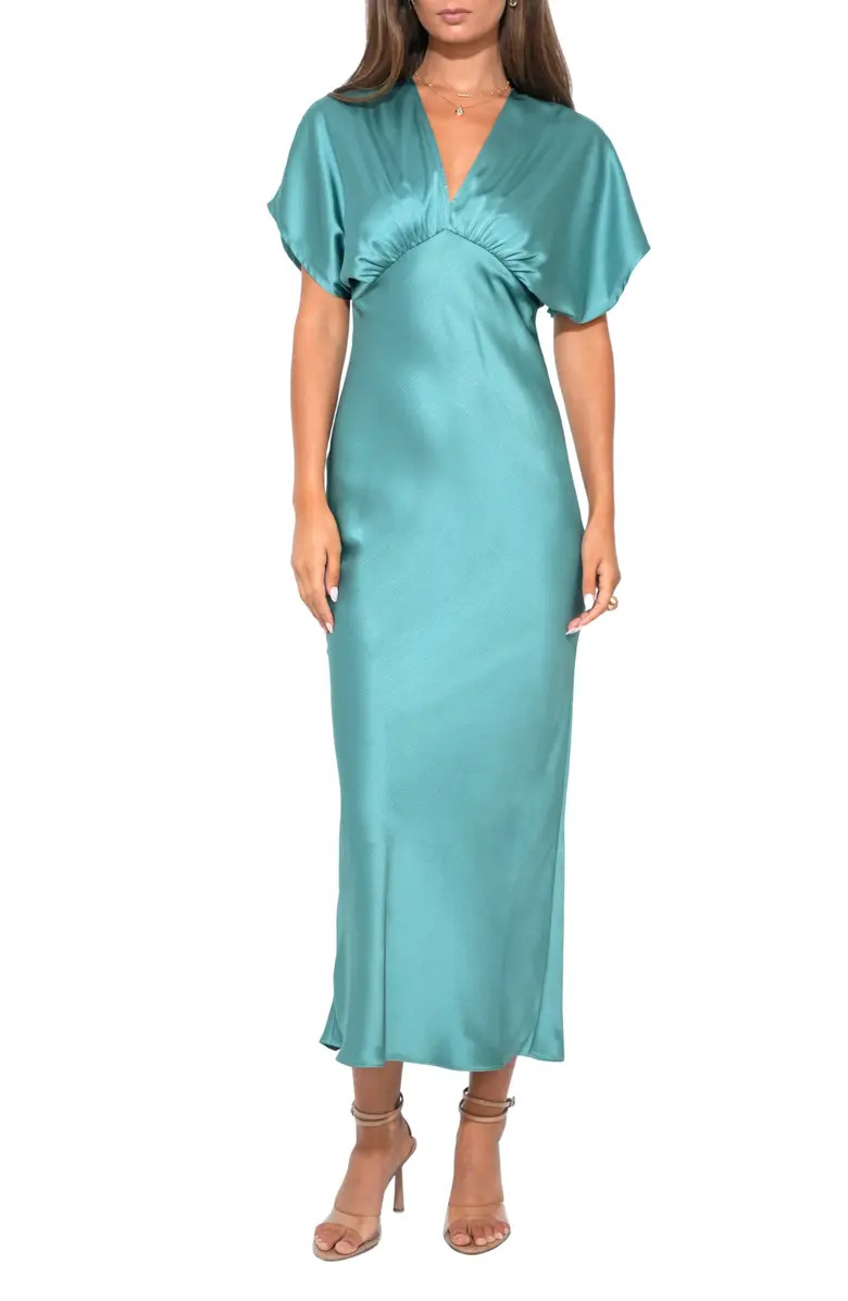 Dolman Sleeve Satin Cocktail Dress | Nordstrom