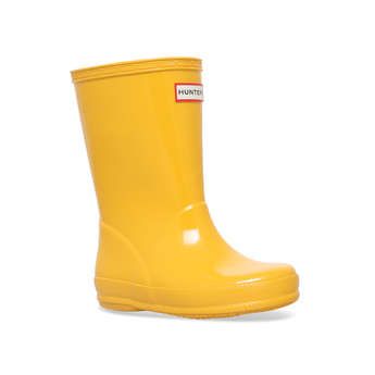 Hunter Kids First Gloss - Kids Yellow Wellington Boots | Kurt Geiger (Global)