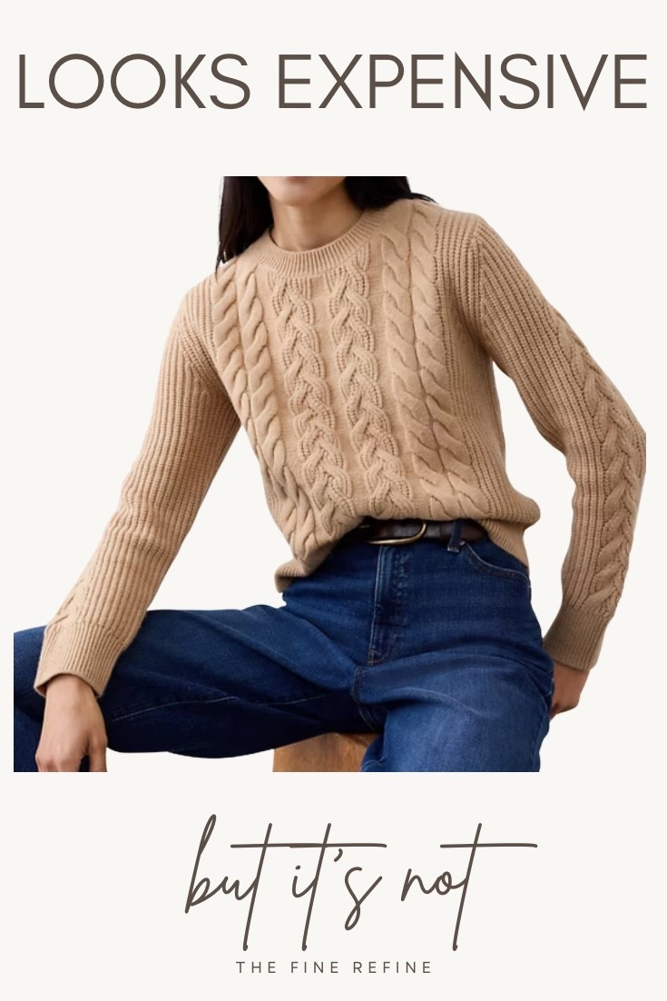 A classic cable knit that looks like a $300 designer sweater but costs way less #LookForLess

#LTKWorkwear #LTKFindsUnder100 #LTKMidsize