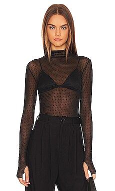 Free People On The Dot Layering Top in Black from Revolve.com | Revolve Clothing (Global)