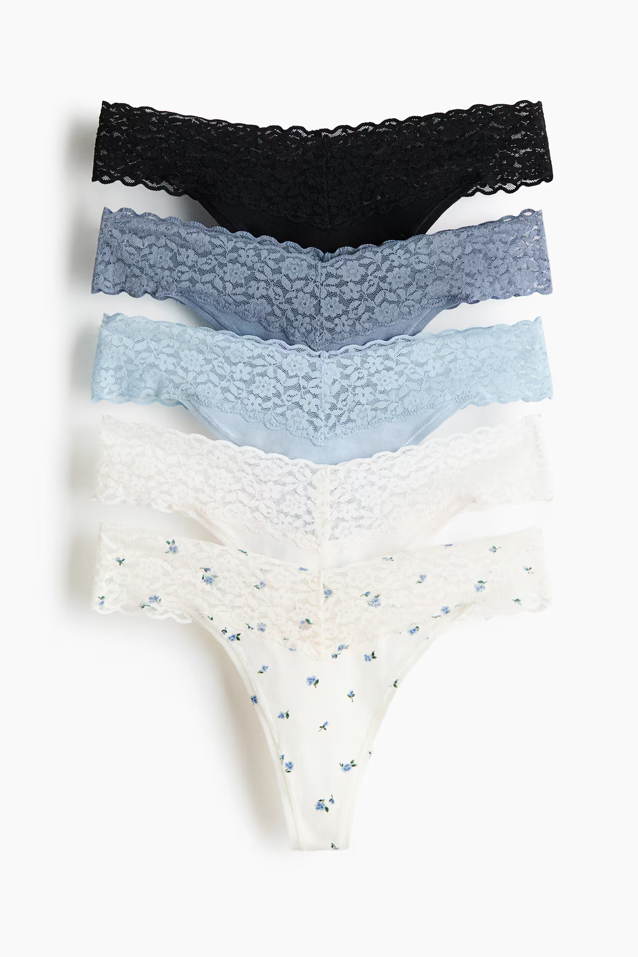 5-pack Lace Thong Briefs | H&M (US + CA)