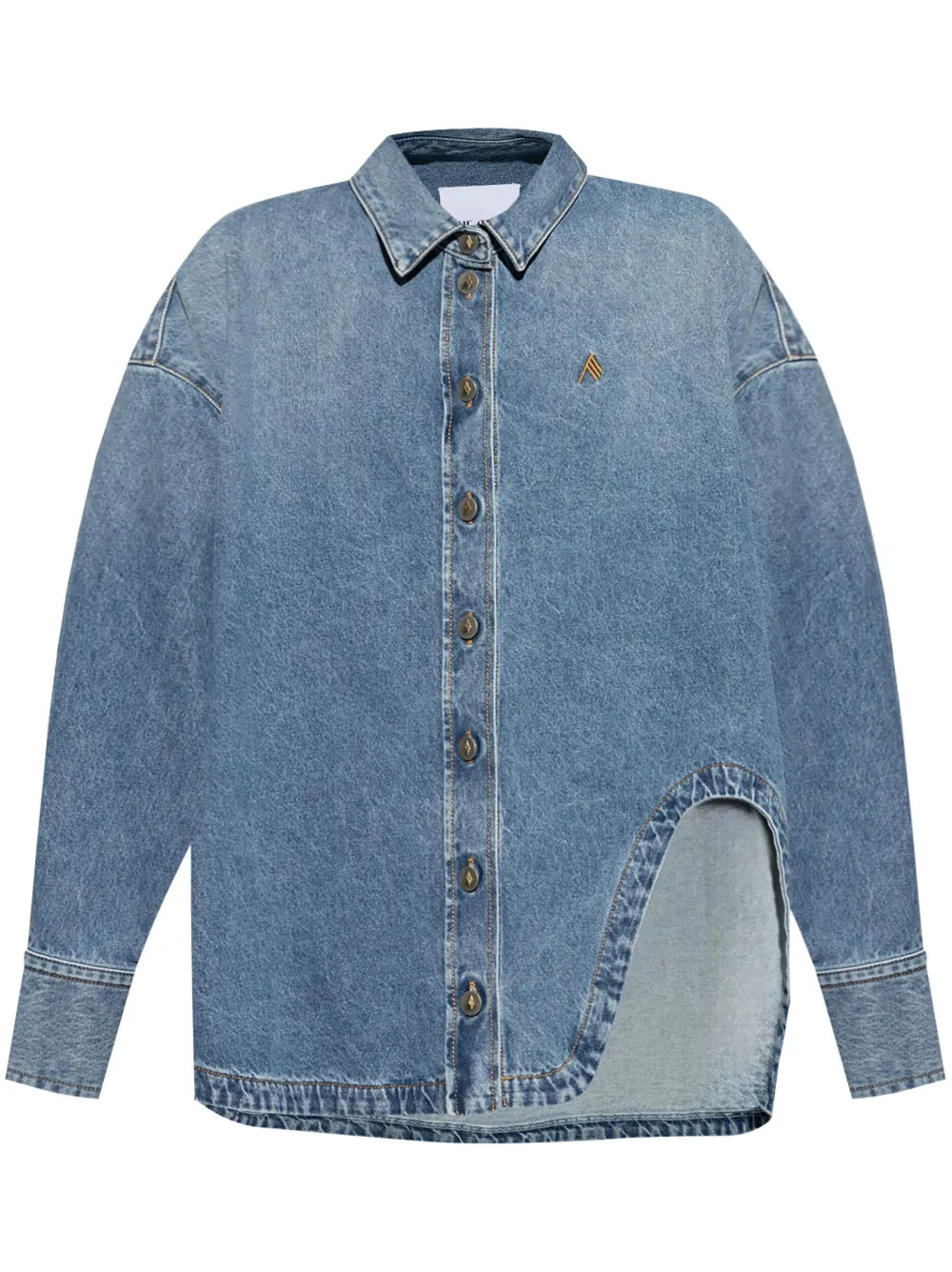 The Attico Embroidered Shirt | Blue | FARFETCH | Farfetch Global