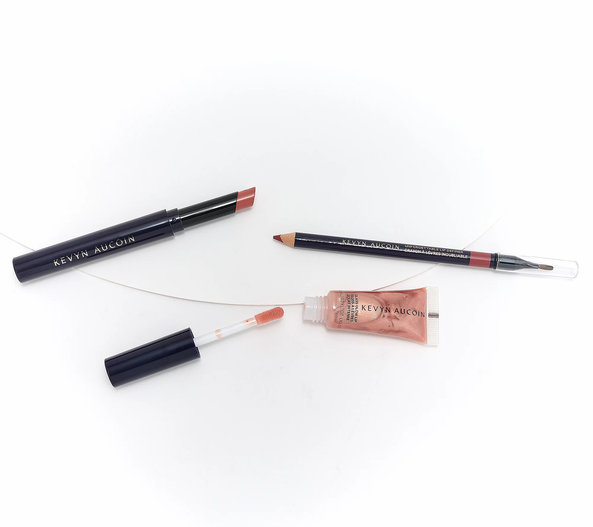 Kevyn Aucoin Lip Discovery Liner, Lipstick & Glass Glow 3pc | QVC