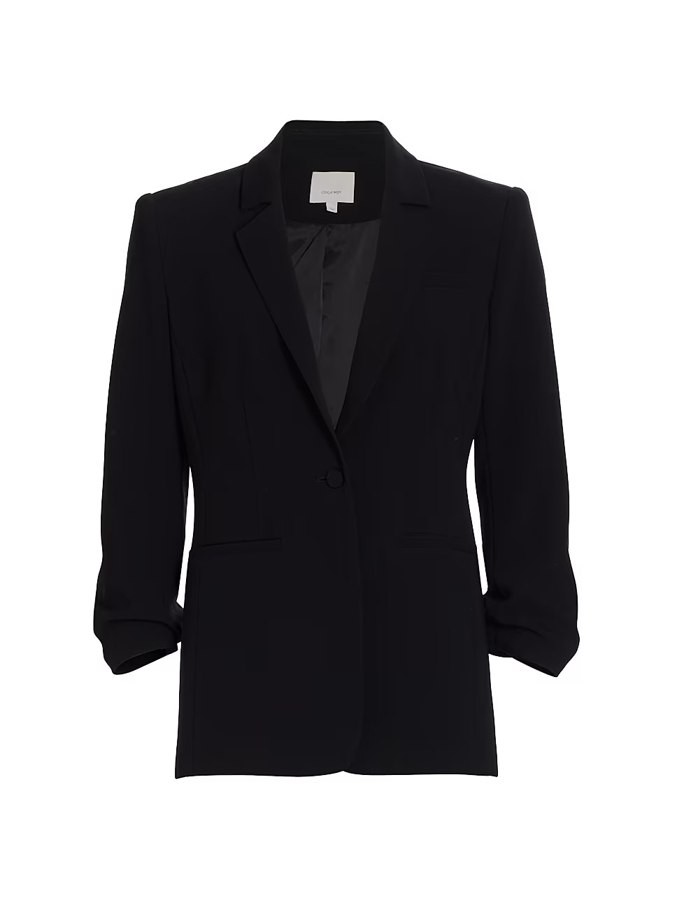 Khloe Crepe Ruched Blazer | Saks Fifth Avenue