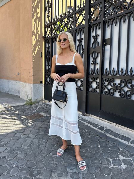 European vacation outfits! 

Outfit for touring the Vatican today! 🖤 small in top and 4 skirt (linking similar), shoes are Dior (linked similar)! #kathleenpost #vacationoutfits #europeanvacay #whattowear

#LTKStyleTip #LTKTravel