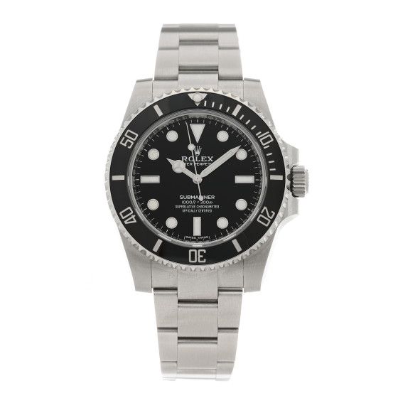 Stainless Steel 40mm Oyster Perpetual Submariner Watch Black 114060 | FASHIONPHILE (US)