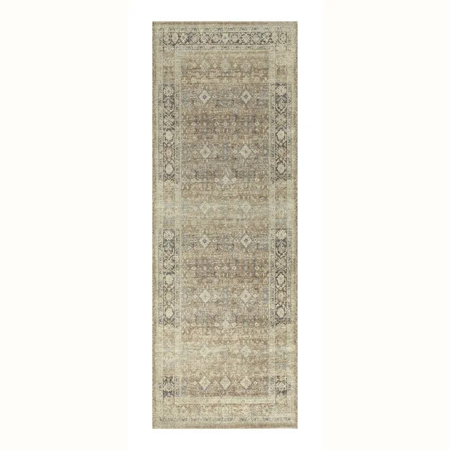 Better Homes & Gardens Brown Diamond Persian Indoor 30" x 84" Runner Rug - Brown/Blue | Walmart (US)