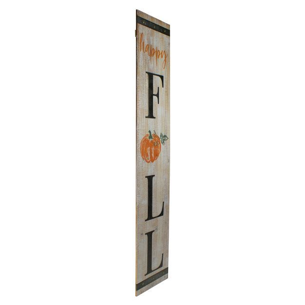 Northlight 48" Orange and Black Wooden "Happy Fall" Wall Sign | Target