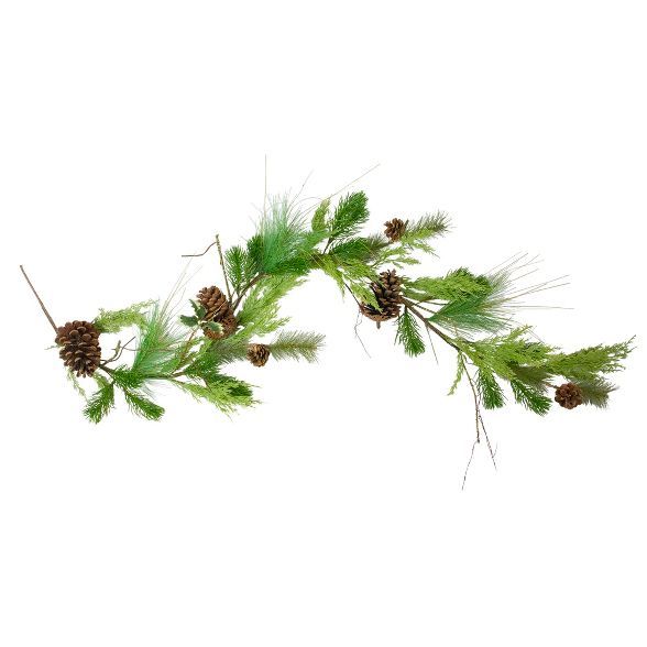 Northlight 5' Mixed Pine with Pine Cones Artificial Christmas Garland - Unlit | Target