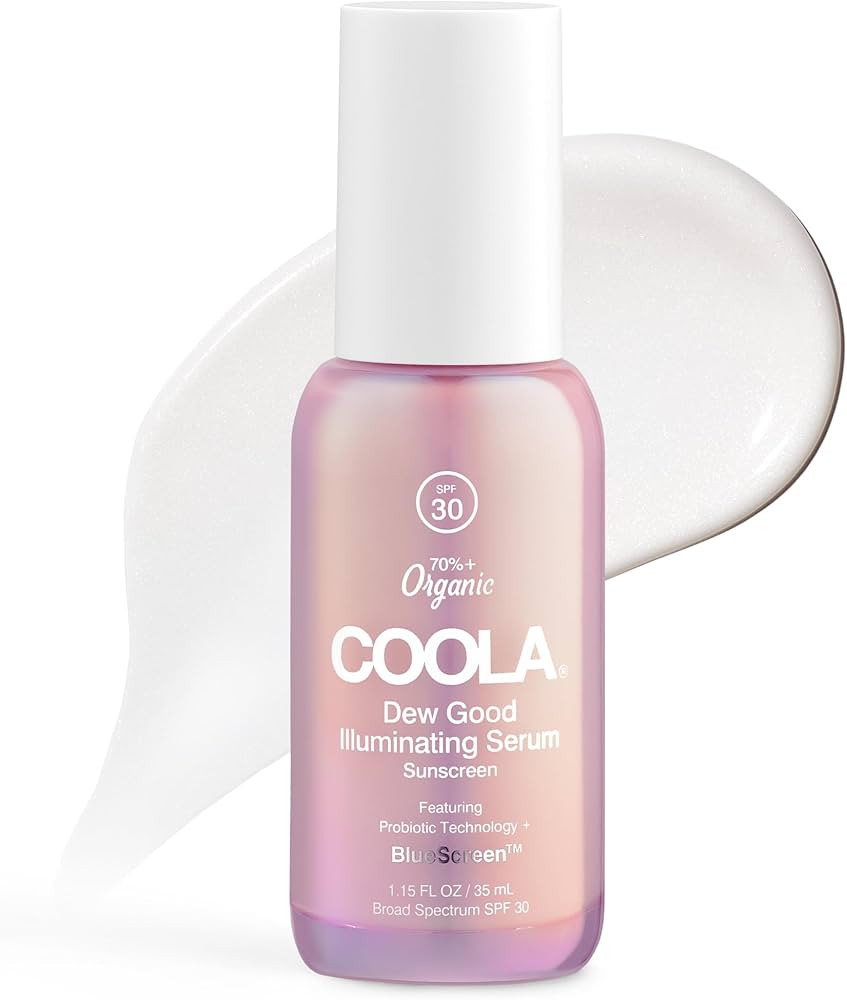 COOLA Organic Dew Good Illuminating Probiotic Serum with SPF 30, Dermatologist Tested Sunscreen w... | Amazon (US)