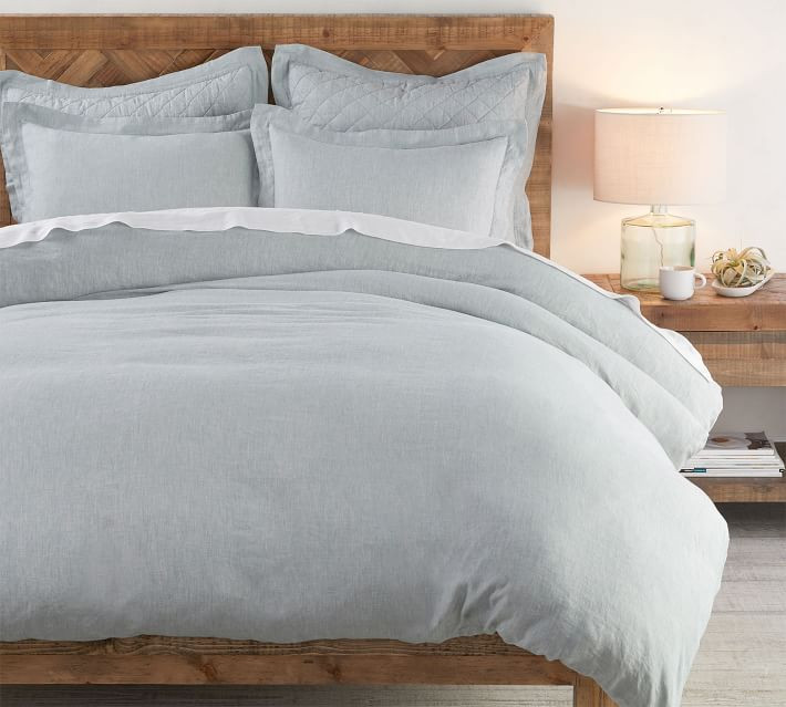 Belgian Flax Linen Duvet Cover & Shams - Flax | Pottery Barn (US)