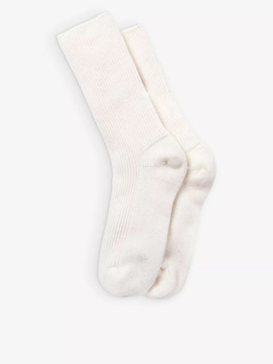 Ribbed cashmere bed socks sizes 4-7 | Selfridges
