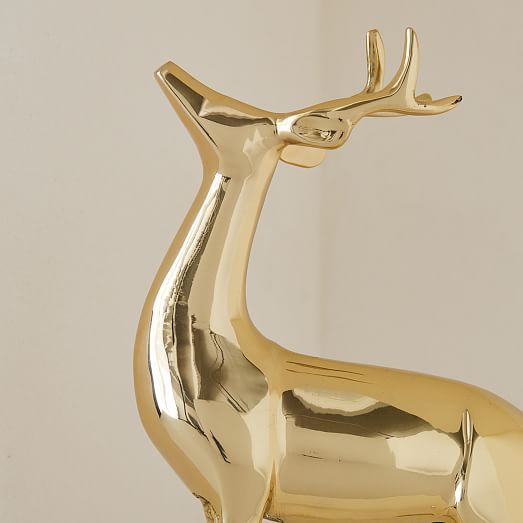 Metal Reindeer Objects - Brass | West Elm (US)