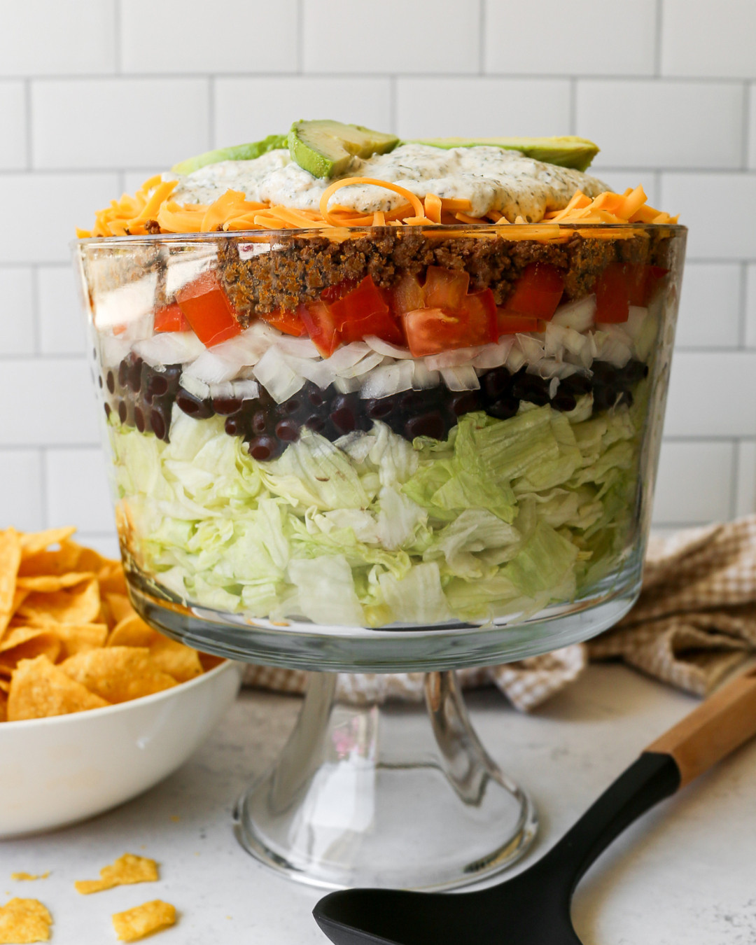 The right bowl makes all the difference when you are making a layered salad and a trifle dish is the only way to go so you can see every beautiful layer through the glass. I am linking a few of my favorite trifle bowl options so you can pick the one that works best for your kitchen, plus the meat chopper I use every single time I brown ground beef because it breaks it up perfectly and the wooden spoons I reach for constantly when I am cooking. Tap to shop everything I used to make this recipe! 

 #LTKdayinmylife #LTKfoodie #LTKHome