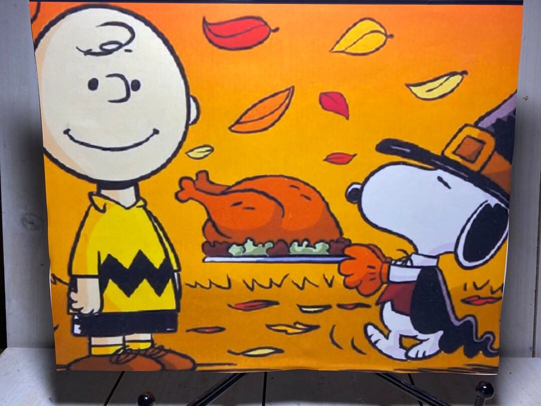Charlie Brown Thanksgiving Turkey Sign Peanuts Snoopy - Etsy | Etsy (US)