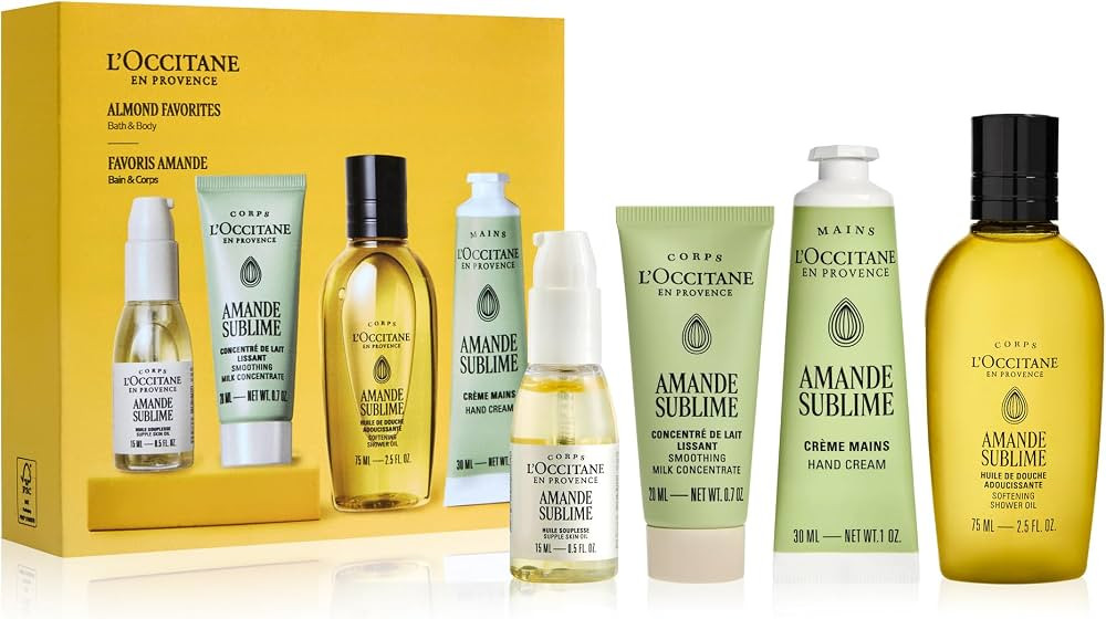 L'OCCITANE Almond Favorites Gift Set, Travel Size Skincare Essentials | Amazon (US)