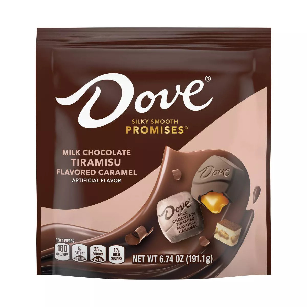 Dove Promises Milk Chocolate Tiramisu Flavored Caramel Candy - 6.74oz | Target