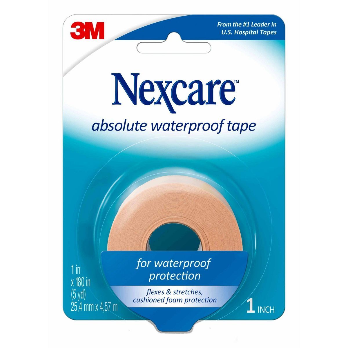 Nexcare Absolute Waterproof First Aid Tape, Tan, 1 in x 5 yds | Target