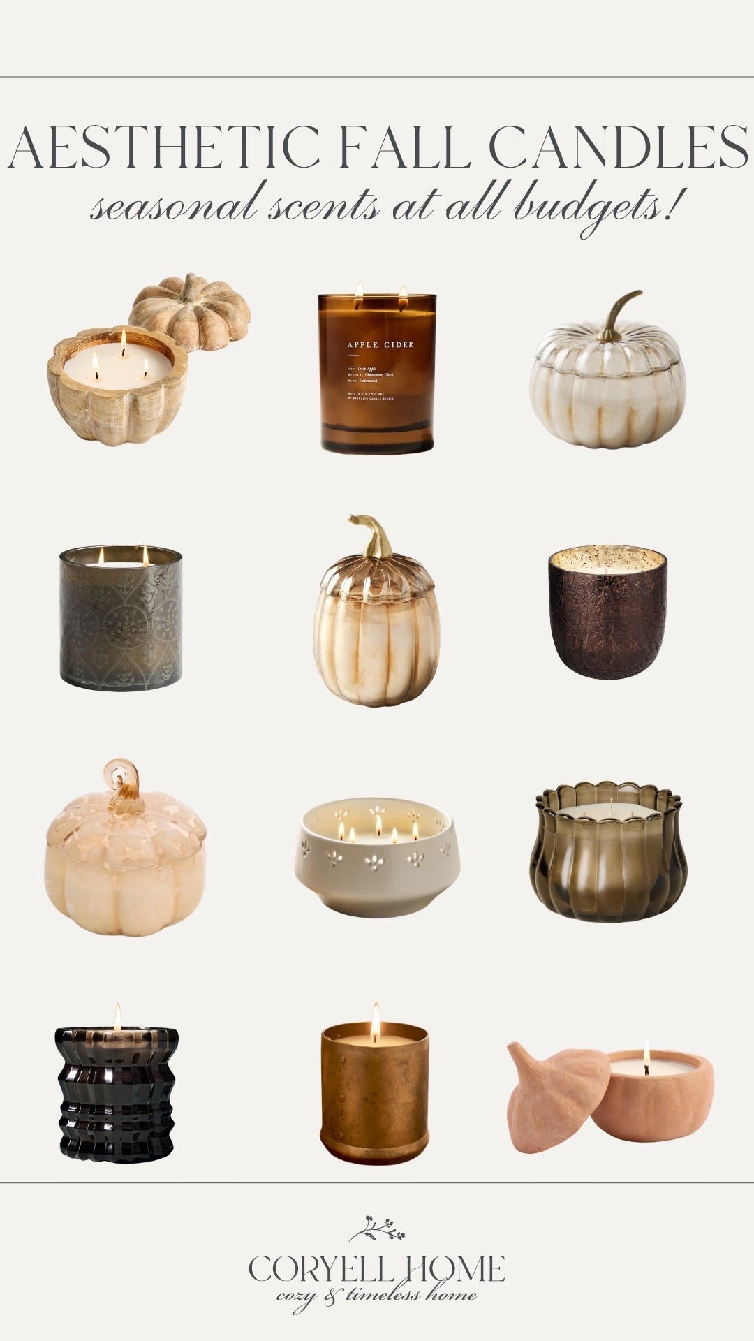 Aesthetic fall candles and seasonal scents at all different budgets 🎃🍂 How pretty are these pumpkin and apple candles? Perfect for the fall season and such gorgeous decor!

#LTKHome #LTKSeasonal