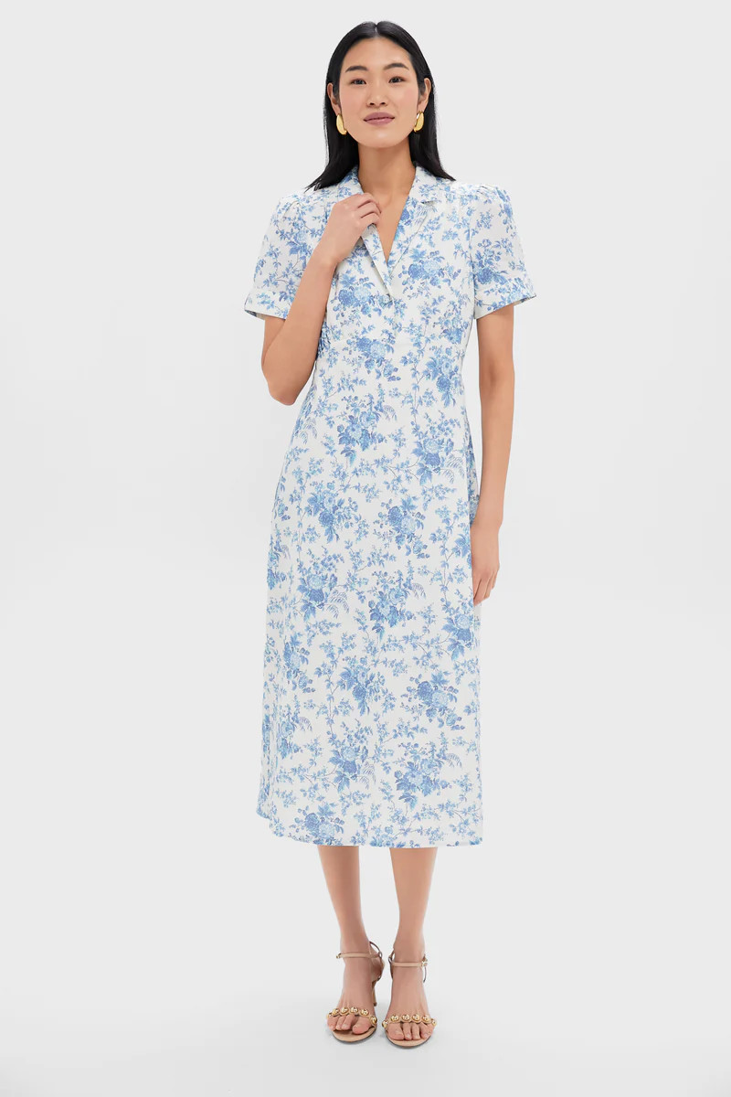 Forget Me Not Floral Cotton Linen Bellamy Dress | Tuckernuck (US)