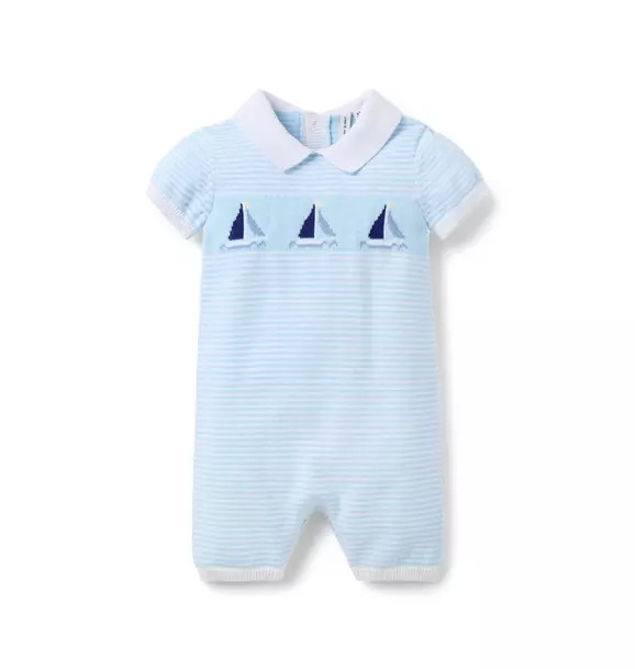 Baby Sailboat Striped Romper | Janie and Jack