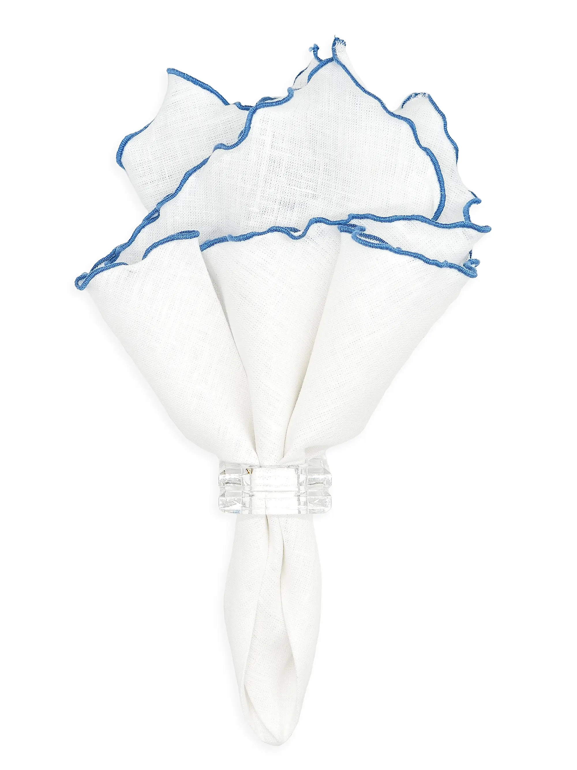 Lettuce-Edge 4-Piece Linen Napkin Set | Saks Fifth Avenue