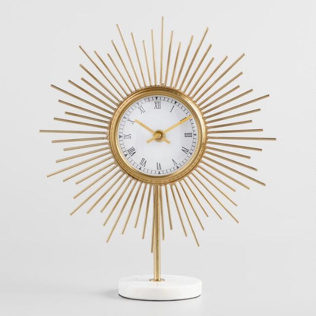 Mid Century Marble Clock | World Market