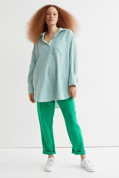 Oversized Linen-blend Shirt | H&M (US + CA)