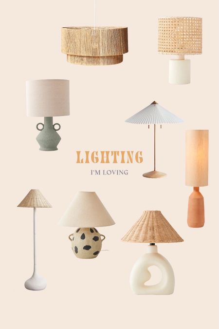 Lighting I'm loving ✨ gimme all of the bohemian, ceramic and rattan mood lighting 

#LTKhome #LTKstyletip