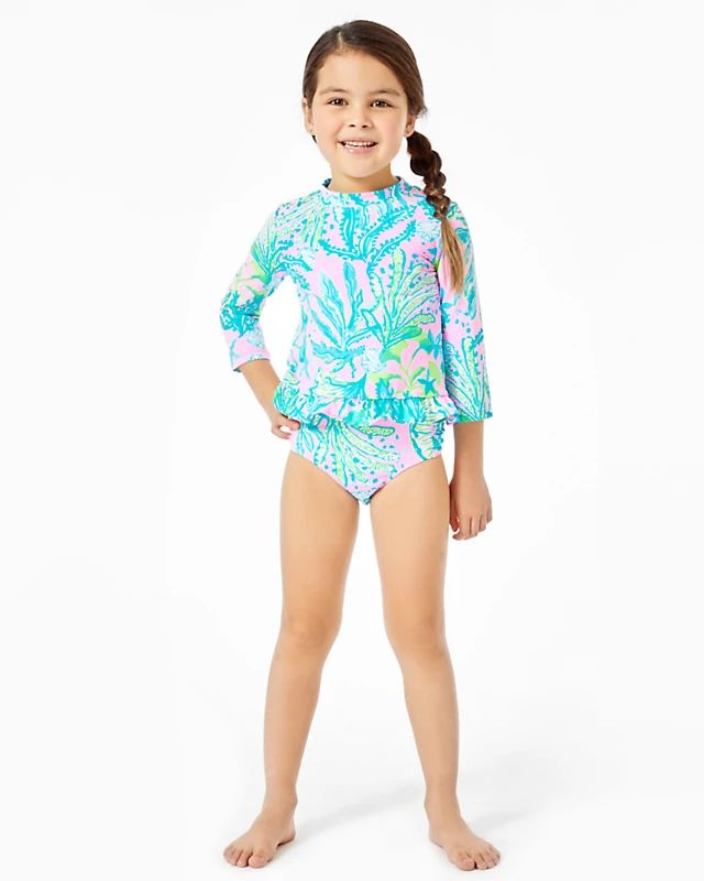 UPF 50+ Girls Retreat Rashguard Set | Lilly Pulitzer