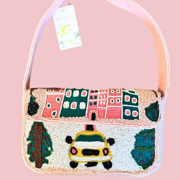 New York Dreams Taxi Beaded Shoulder Bag from America & Beyond NWT | Poshmark