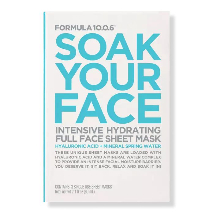 Soak Your Face Intensive Hydrating Full Face Sheet Mask | Ulta