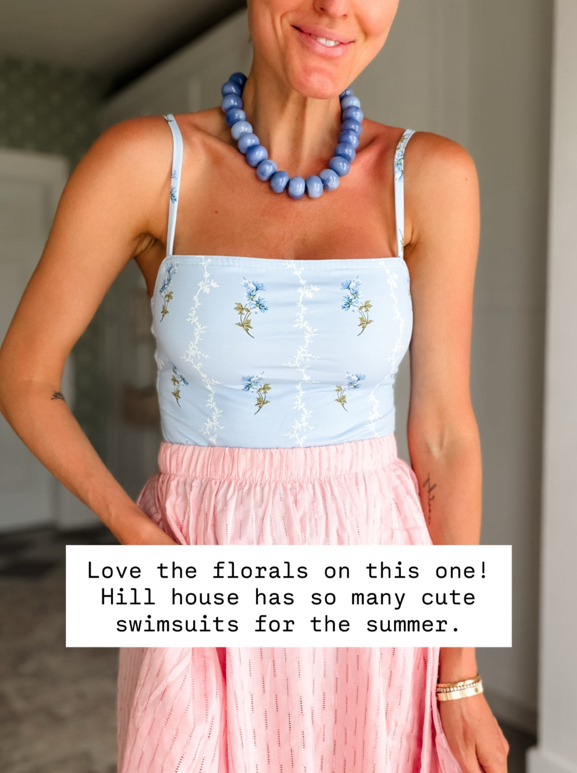 I love Hill House swimsuits! I linked several below - there’s so many cute patterns! Wearing size M in this swimsuit & S in skirt!

Loverly Grey, swimsuit, hill house, cover up, statement necklace, vacation looks, resort wearr

#LTKSeasonal #LTKSwim