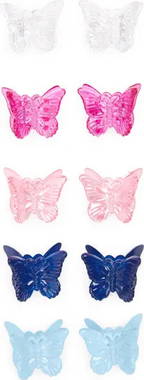 Kids' Assorted 10-Pack Butterfly Claw Hair Clips | Nordstrom