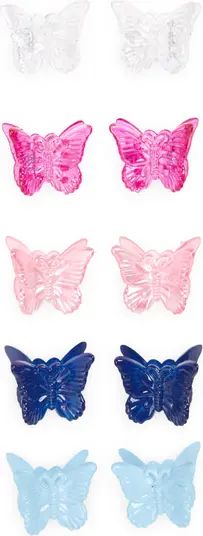 Kids' Assorted 10-Pack Butterfly Claw Hair Clips | Nordstrom