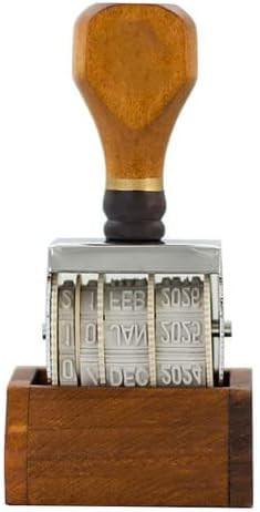 Retro Wooden Handle Roller Date Stamp, Rubber Stamp for DIY Craft Card Making Planner Supplies (B... | Amazon (US)