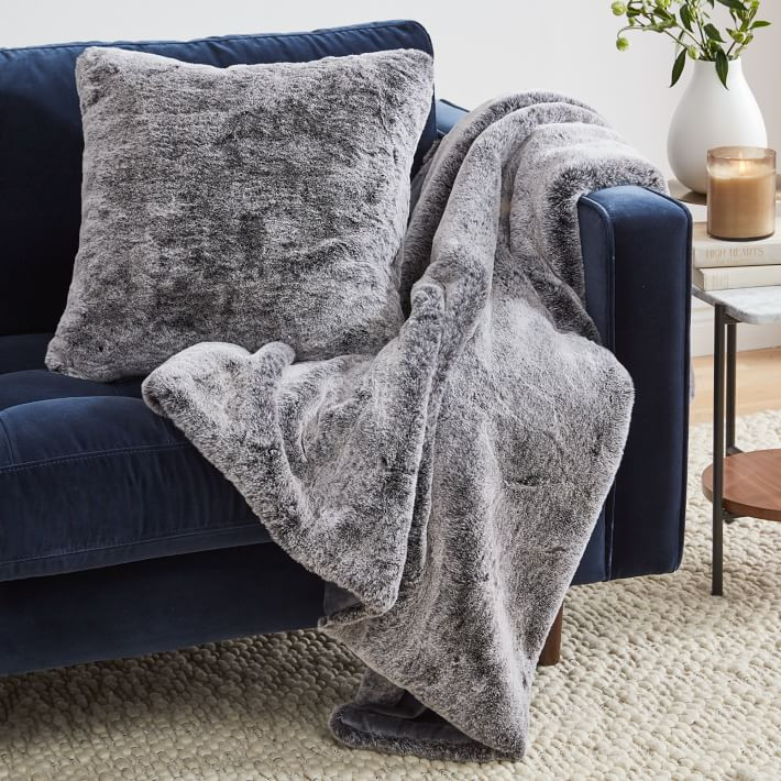 Faux Fur Chinchilla Throw | West Elm (US)