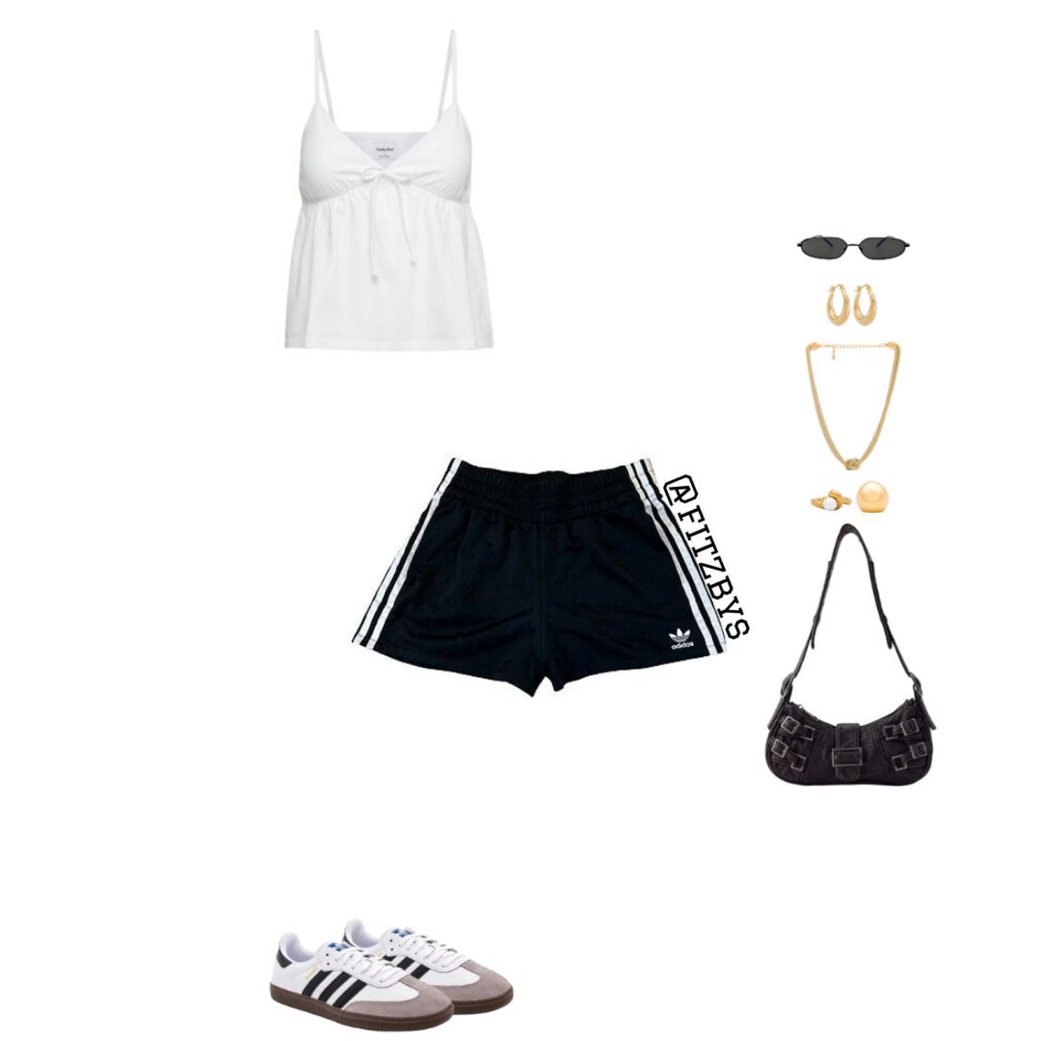 adidas outfits 

Babydoll top, tank top, baby doll tank top, white tank top, shorts, adidas black shorts, track shorts, sport shorts, adidas sambas, gold jewelry, black shoulder bag, street style outfit, cute outfit, aesthetic, y2k street wear, cute casual outfits, everyday outfit, outfit ideas, street style outfit, summer outfit, summer outfits
#virtualstylist #outfitideas #outfitinspo #trendyoutfits #fashion #cuteoutfit #everydayoutfit #casualoutfit #trackshorts #streetwear  #everydayoutfit #sportsoutfit
#babydolltop #summeroutfit


#LTKshoes #LTKstyletip #LTKsummer