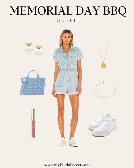 This Revolve denim romper, paired with New Balance white kicks, is the perfect stylish and comfortable look for a BBQ. Compliment the look with pearl earrings and a gold necklace from Bloomingdale’s. 

#LTKStyleTip #LTKSeasonal #LTKParties