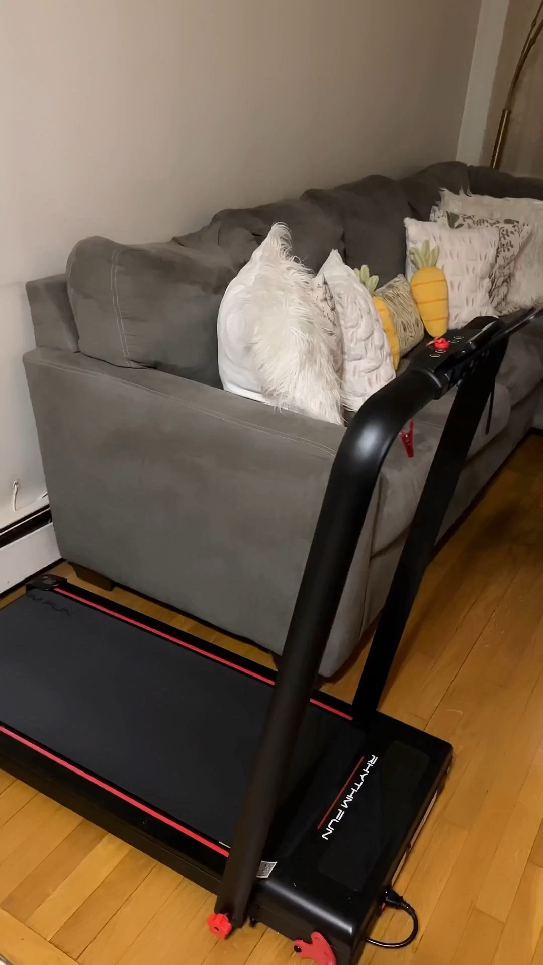 New addition to our home gym room. 🚶🏻‍♀️ RHYTHM FUN Treadmill with Incline, Walking Pad with Handle Bar,300lbs Walking Pad with APP, Portable Folding Walking Treadmills for Home/Office with Low Noise. Purchased from Amazon. 

#LTKfitnessgoals #LTKActive #LTKselfcare