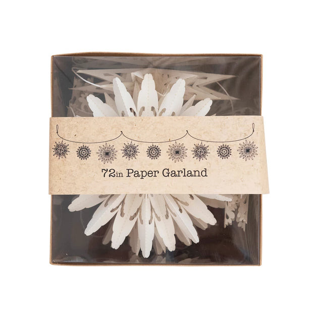 Snowflake Garland in Kraft Box | Nigh Road