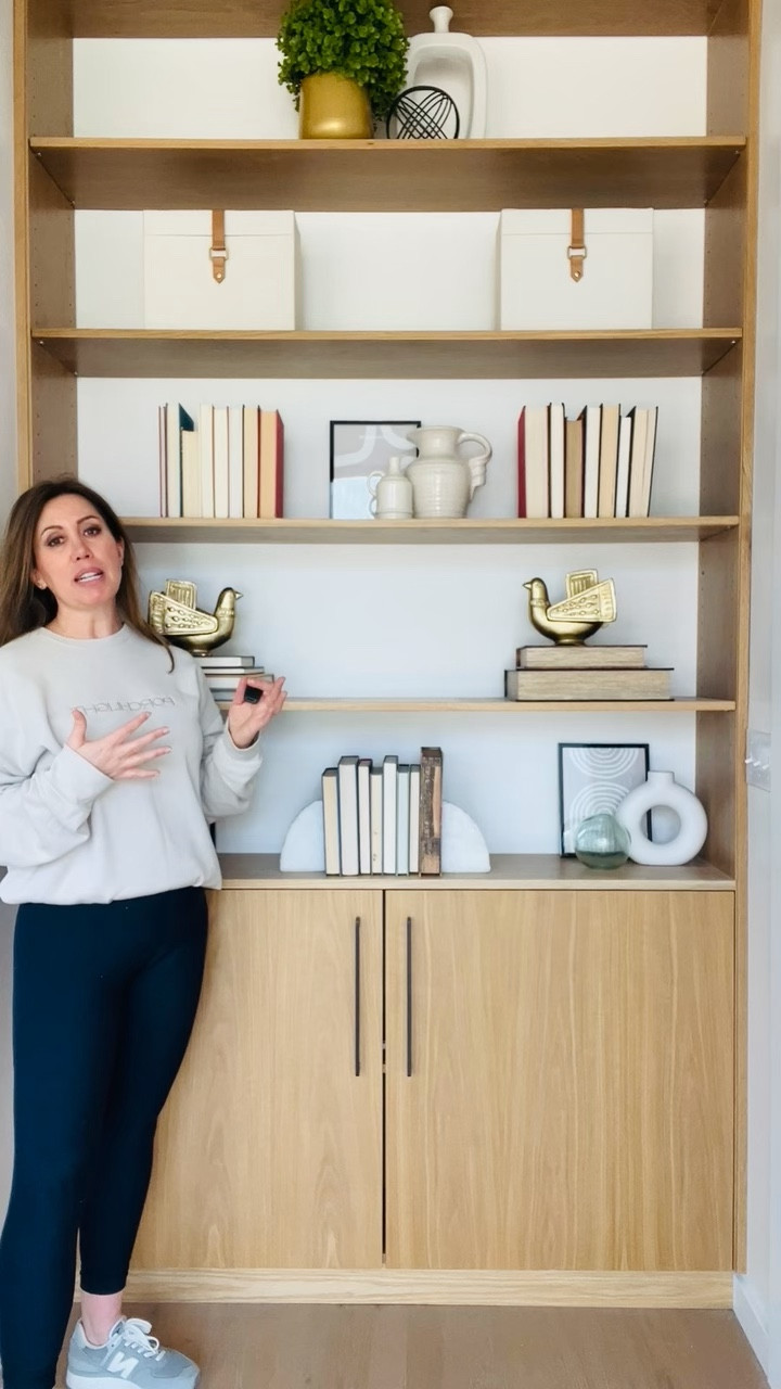 SHELVES! We could do a ton of “how tos” on styling shelves, but here’s some quick tips on how to get started. We always tell our clients to use what you have first. Shop your house, you may find you have great items that would work perfectly on shelves, but you never considered them before. Another useful tip is to leave some space. Allowing some space on each shelf keeps it uncluttered and intentional. Give it a go!

#LTKVideo #LTKstyletip #LTKhome