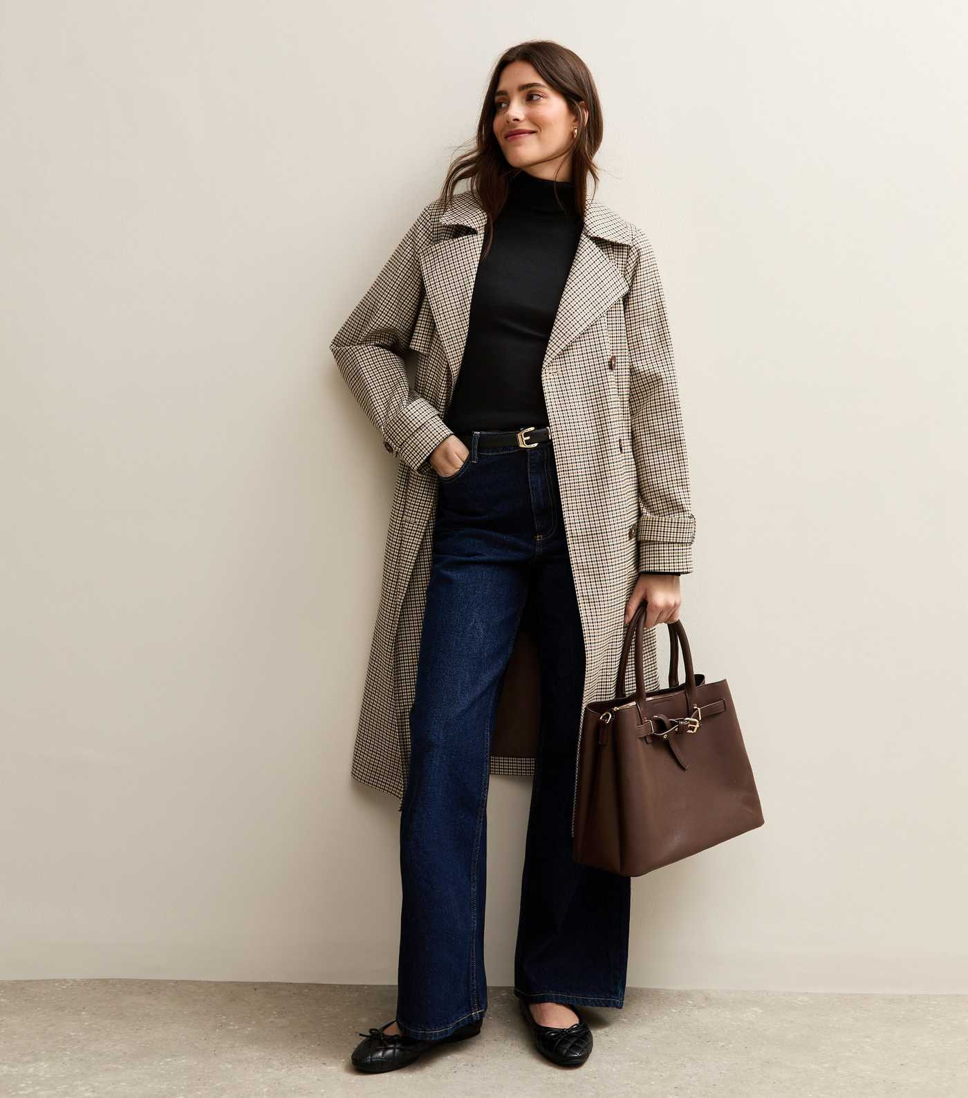 Black Ribbed Long Sleeve Roll Neck Top | New Look | New Look (UK)