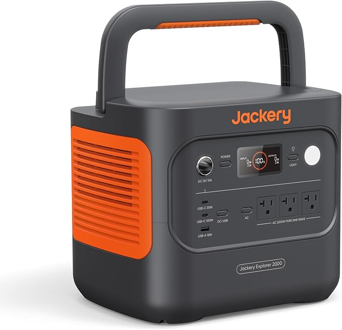 Jackery Explorer 2000 v2 Portable Power Station, 2042Wh LiFePO4 Home Backup Battery, 2200W Solar ... | Amazon (US)