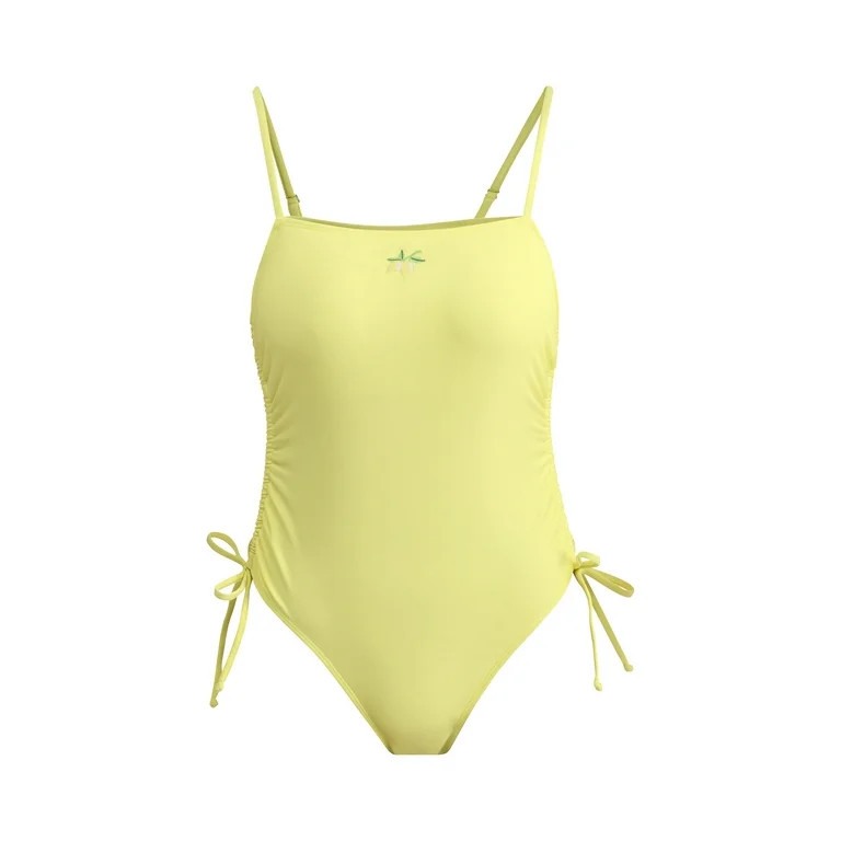 No Boundaries Women's and Women's Plus Cinched High Leg One Piece Swimsuit, Sizes XXS-XXL | Walmart (US)