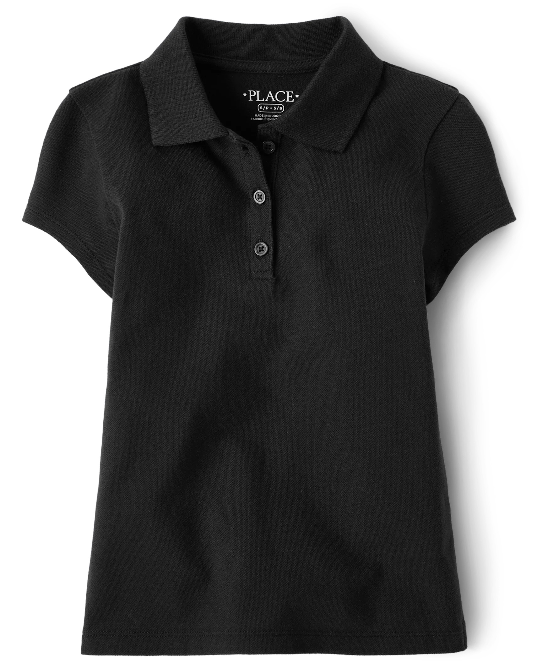 Girls Uniform Pique Polo - black | The Children's Place