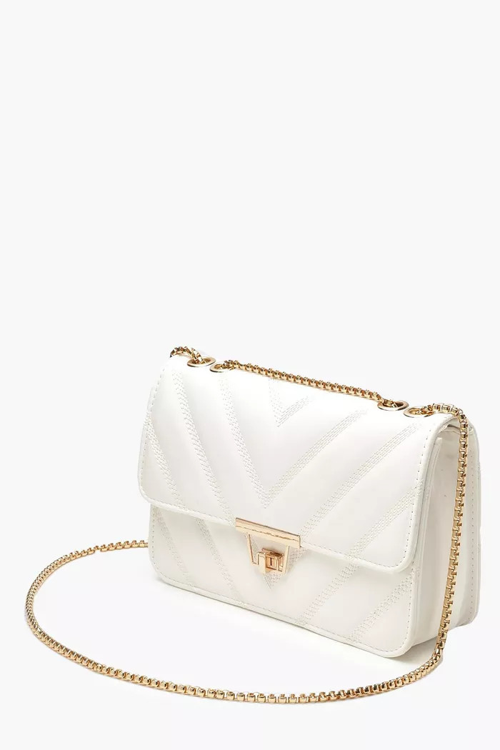 Quilted Faux Leather Cross Body Chain Bag | boohoo (US & Canada)